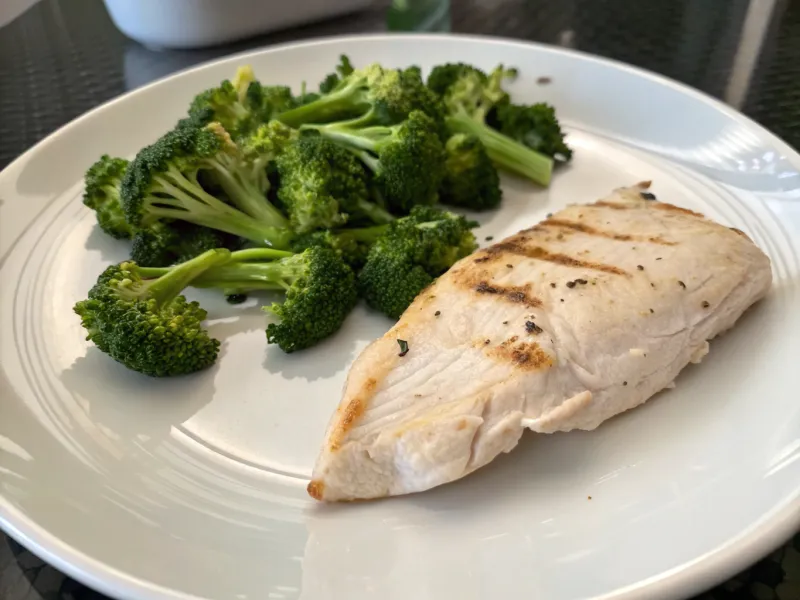 Grilled Chicken and Steamed Broccoli