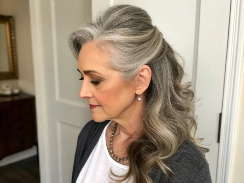 Half-Up Half-Down with Volume
