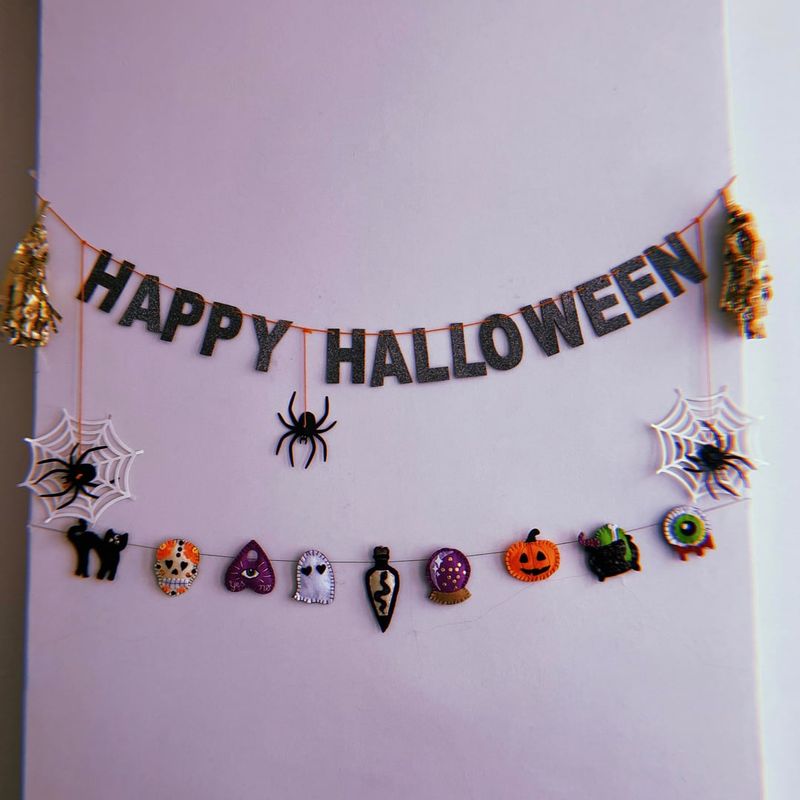 Halloween Garland with Paper Cutouts