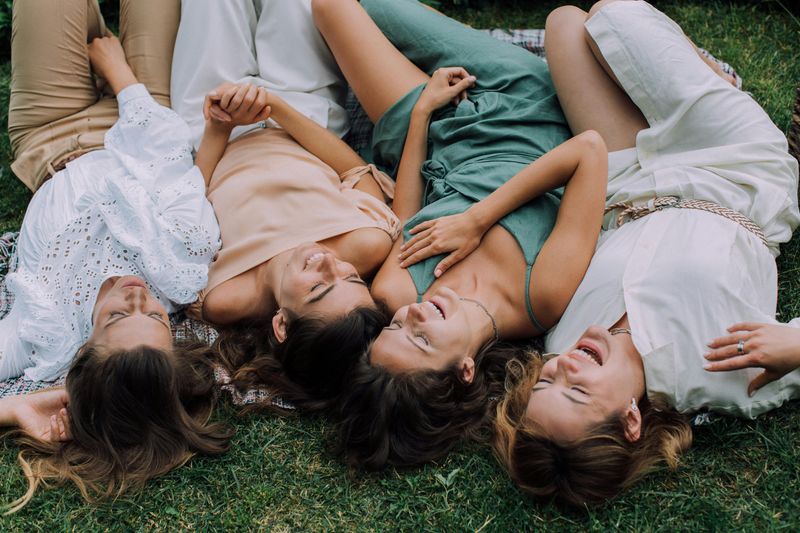 Laughing with a Friend or Watching Something Funny