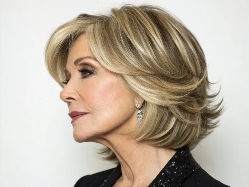 Layered Bob with Side Part