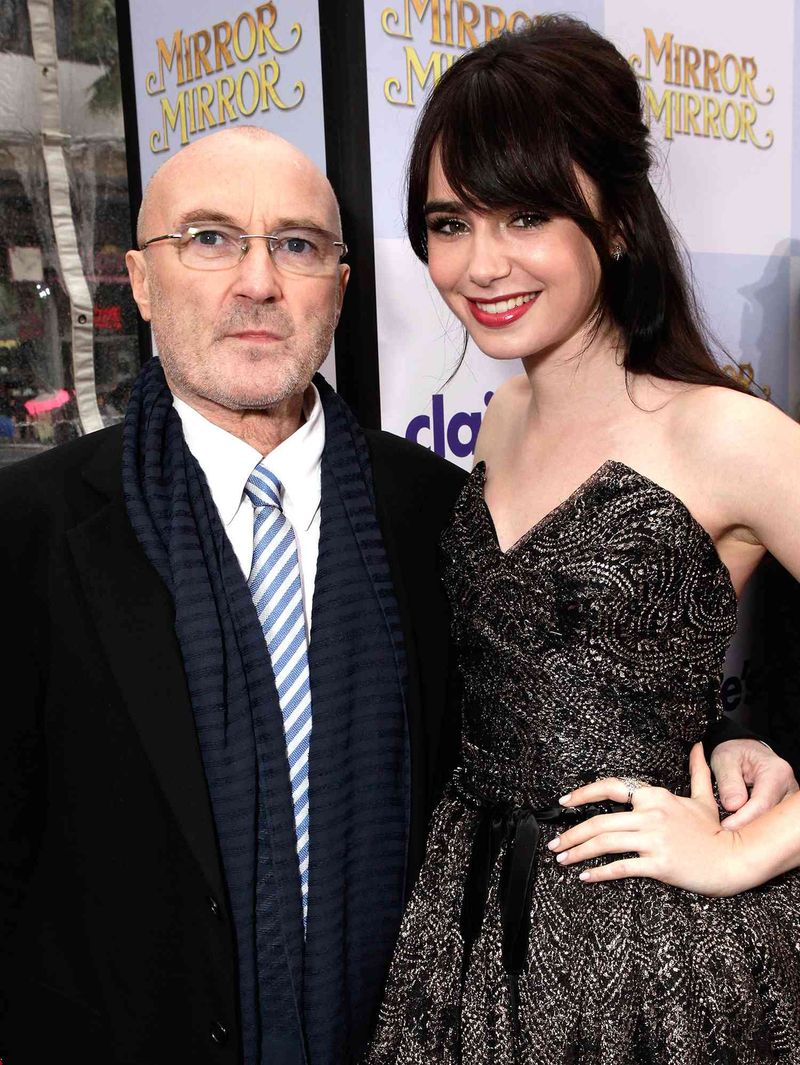 Lily Collins and Phil Collins
