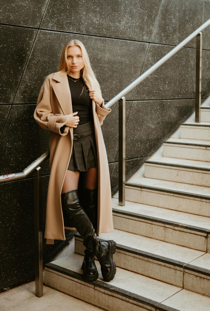 Long Coat or Trench Layered Over