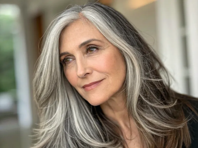 Long Layers with Face-Framing Highlights