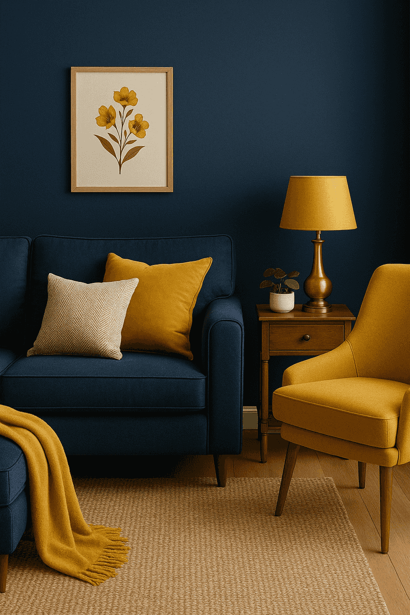 Navy + Mustard Yellow