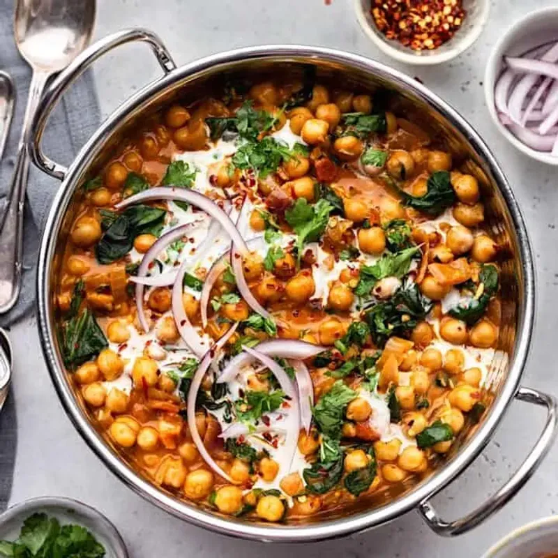 One-Pot Chickpea Spinach Curry