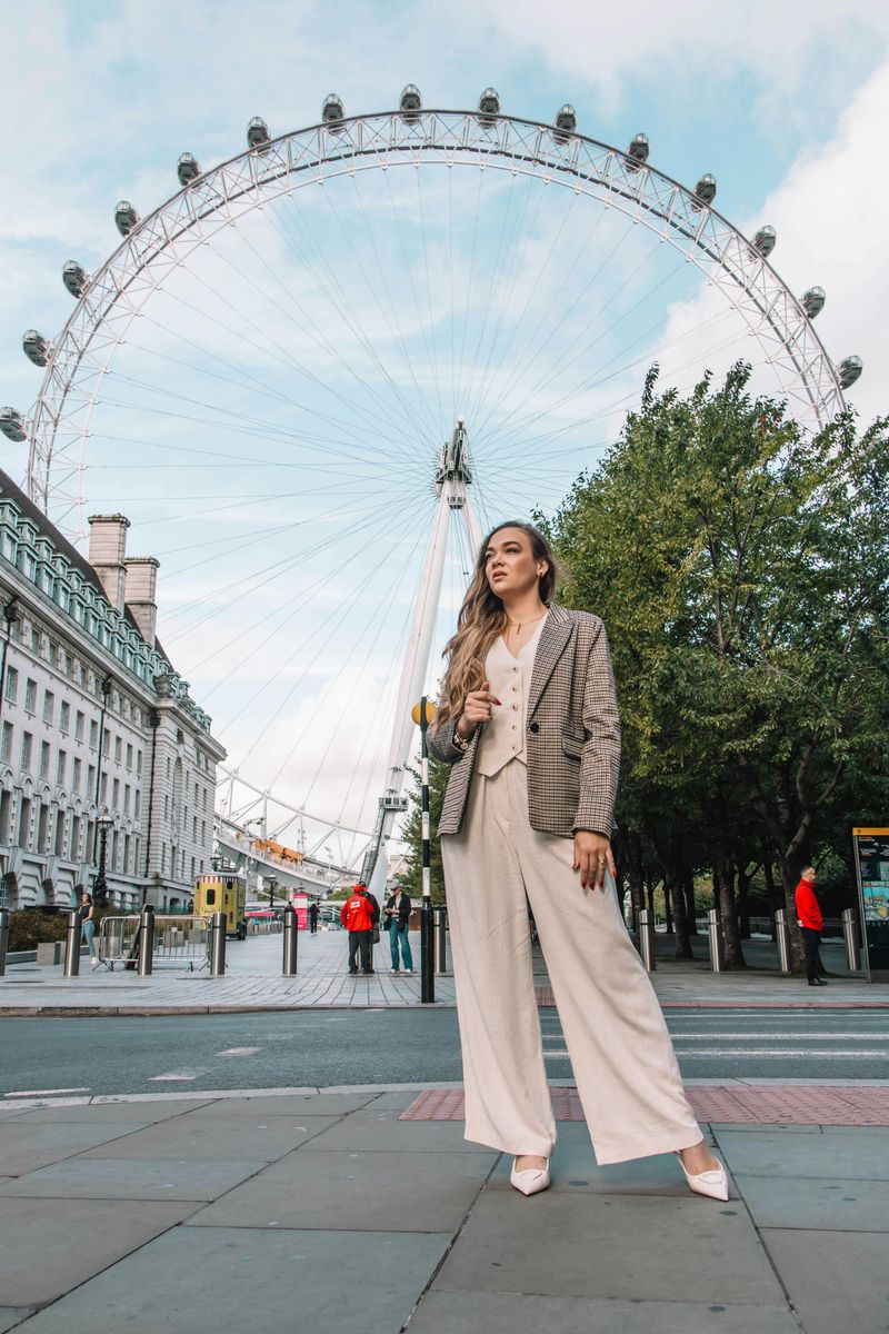 Oversized Blazer with Wide-Leg Trousers