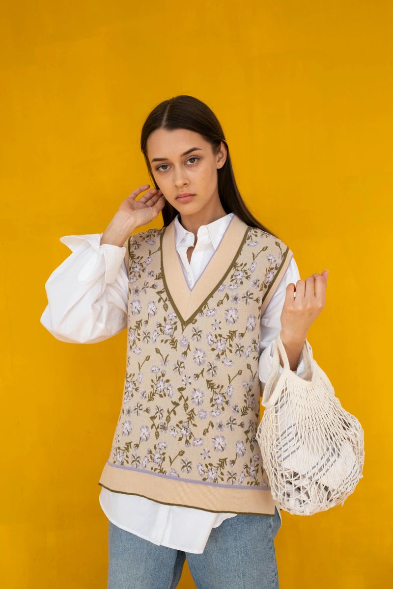 Oversized Shirts Under Sweater Vests
