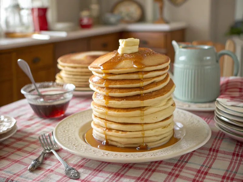 Pancakes with Butter and Syrup