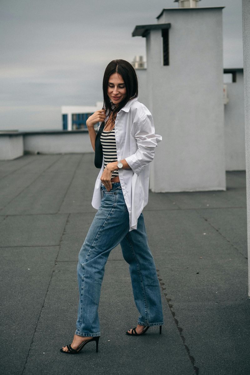 Raw Hem Straight Jeans