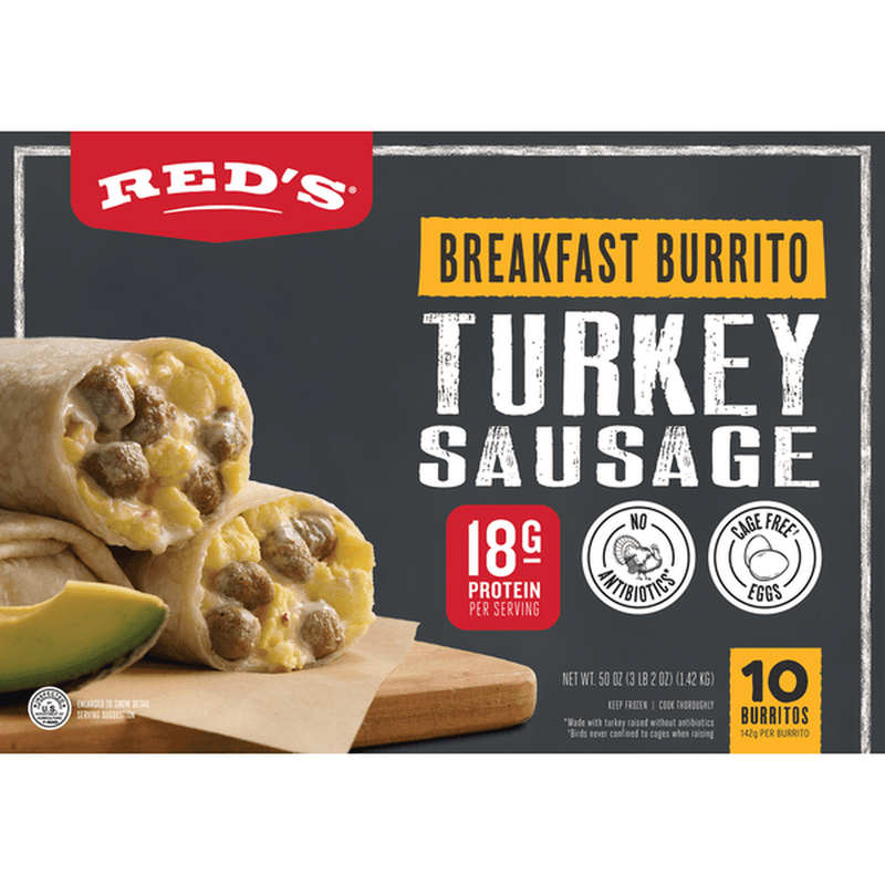 Red's Turkey Sausage Breakfast Burritos