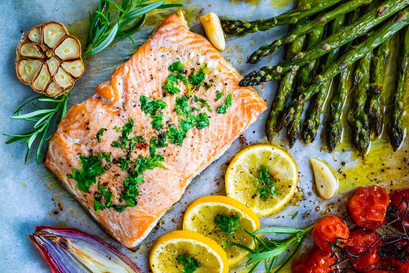 Salmon and Asparagus Sheet Pan Dinner