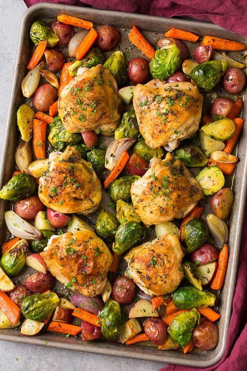 Sheet-Pan Chicken Thighs with Root Vegetables