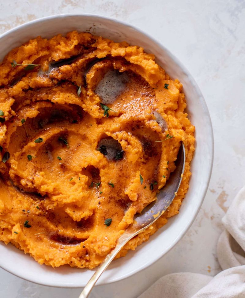 Side #1: Brown Butter Mashed Sweet Potatoes