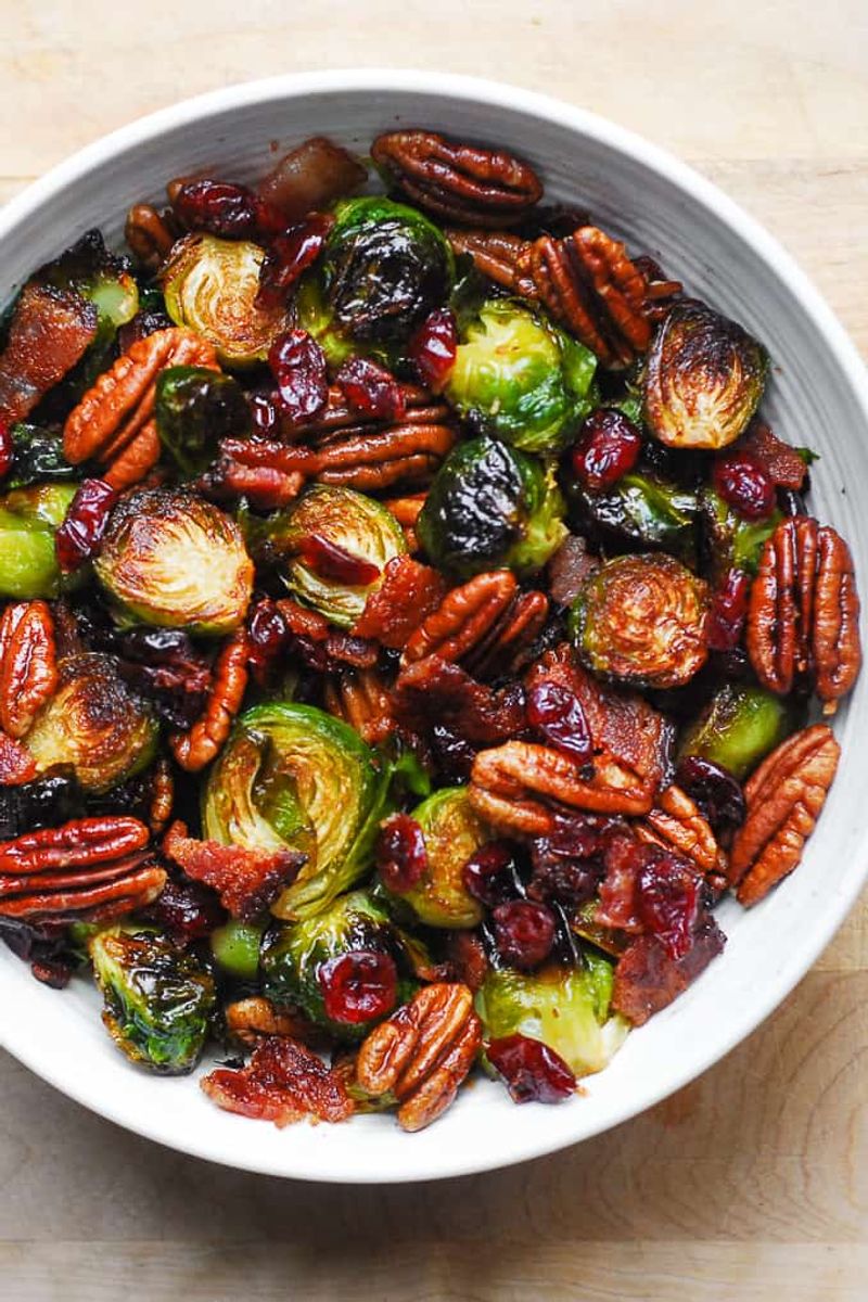 Side #2: Maple-Roasted Brussels Sprouts with Bacon & Pecans