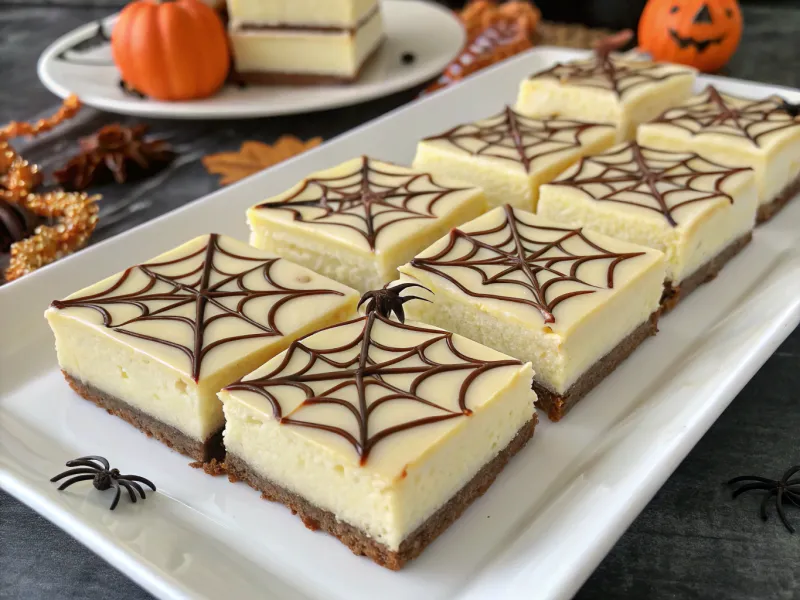 Spider Web Cheesecake Bars
