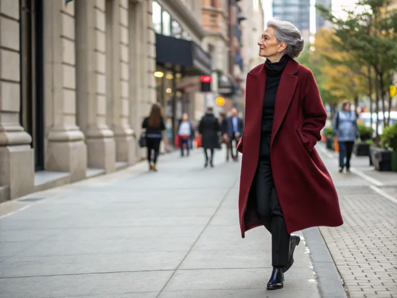Statement Coat Over Basics
