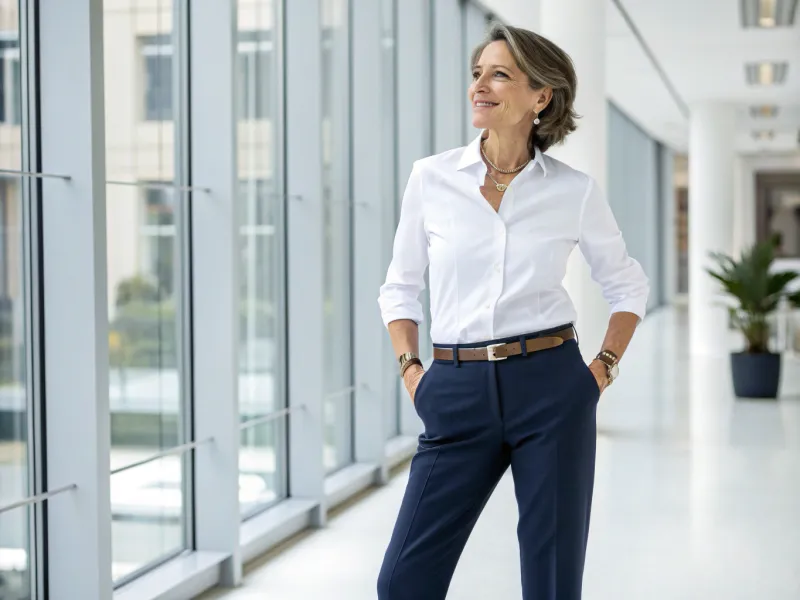 Structured Trousers + Crisp Button-Down