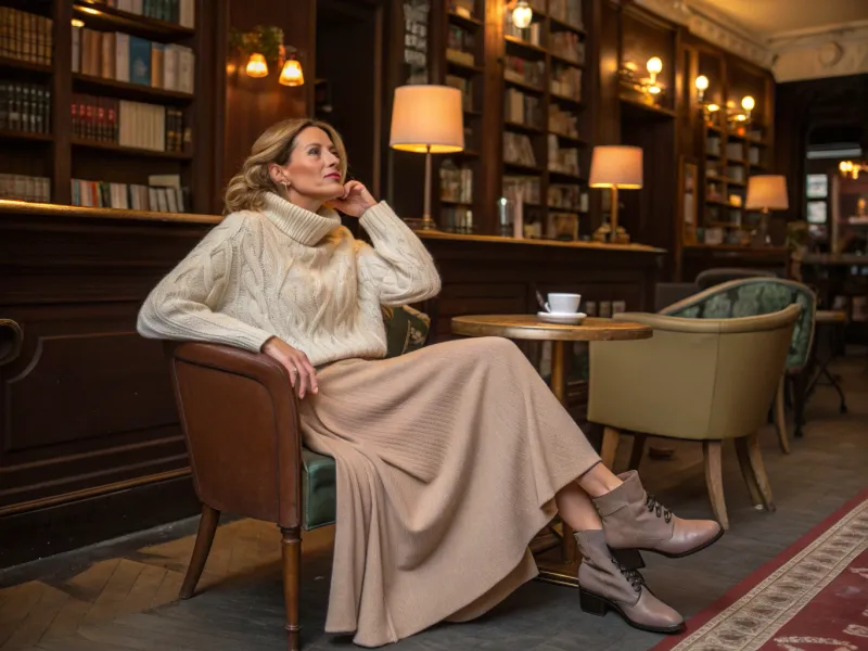 Sweater and Midi Skirt