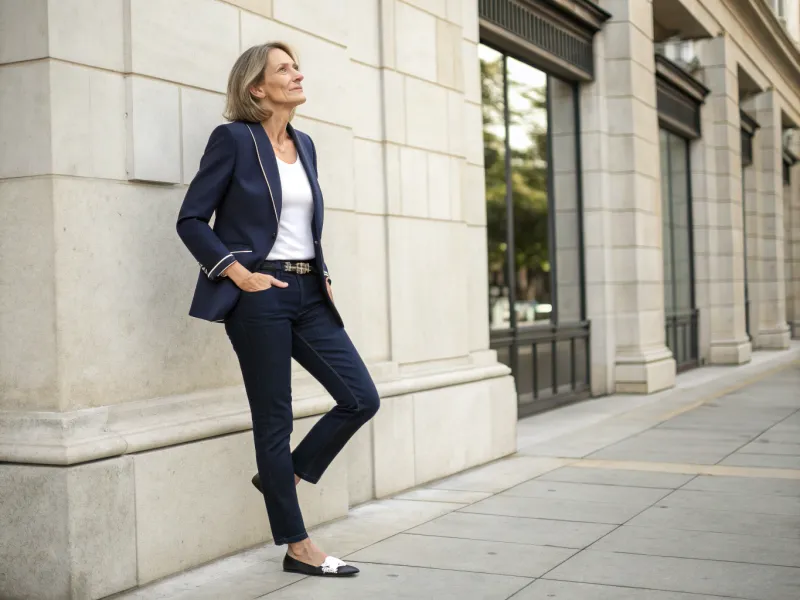 Tailored Blazer + Straight-Leg Jeans