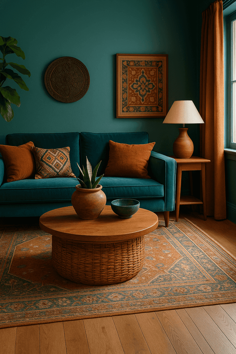 Teal + Rust