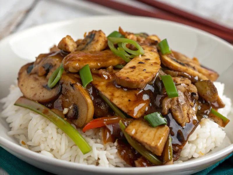 Teriyaki Chicken with Mushrooms and Onions