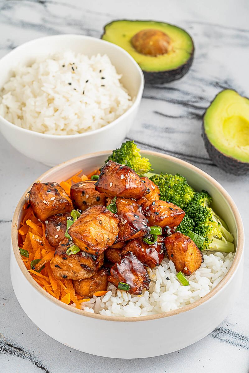 Teriyaki Salmon Rice Bowls
