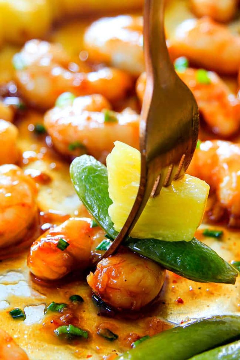 Teriyaki Shrimp and Pineapple