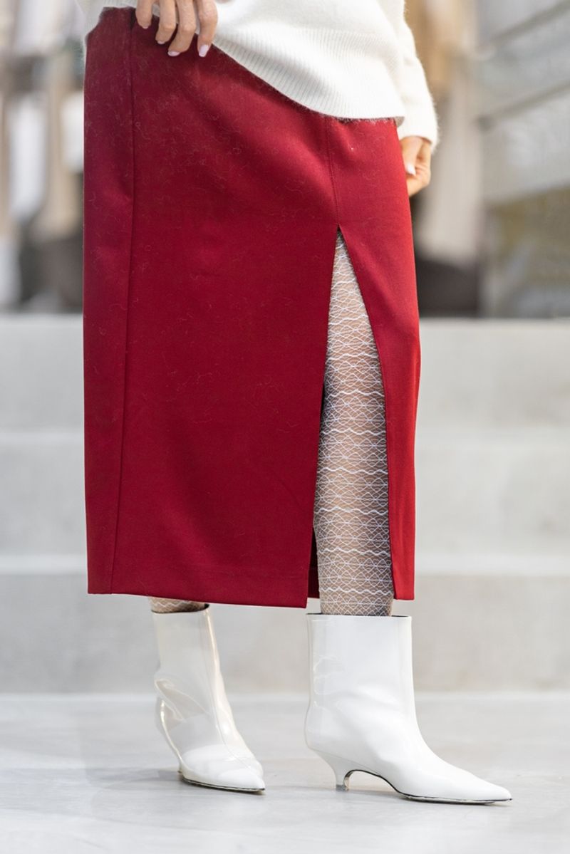 The Cozy Knit and Midi Skirt Combo