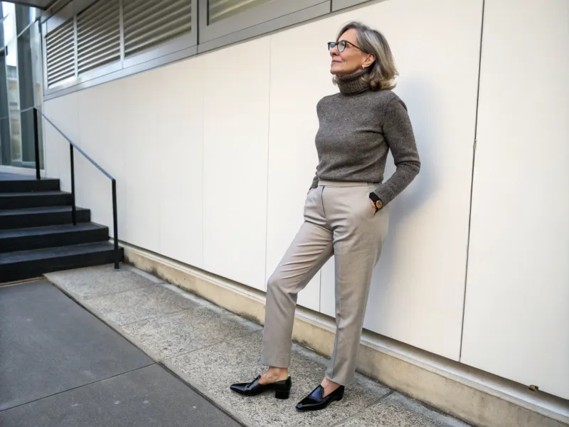 Timeless Turtlenecks with Tailored Pants
