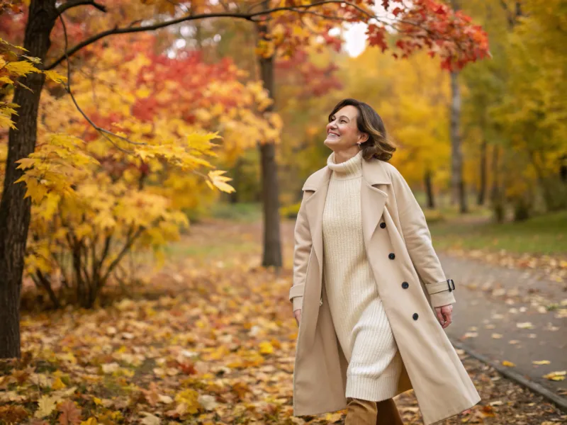 Trench Coat over a Knit Dress