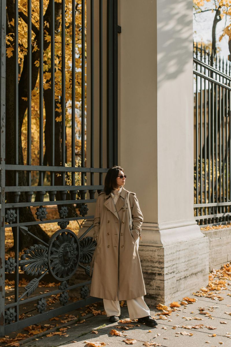 Trench Coats Over Monochrome Outfits
