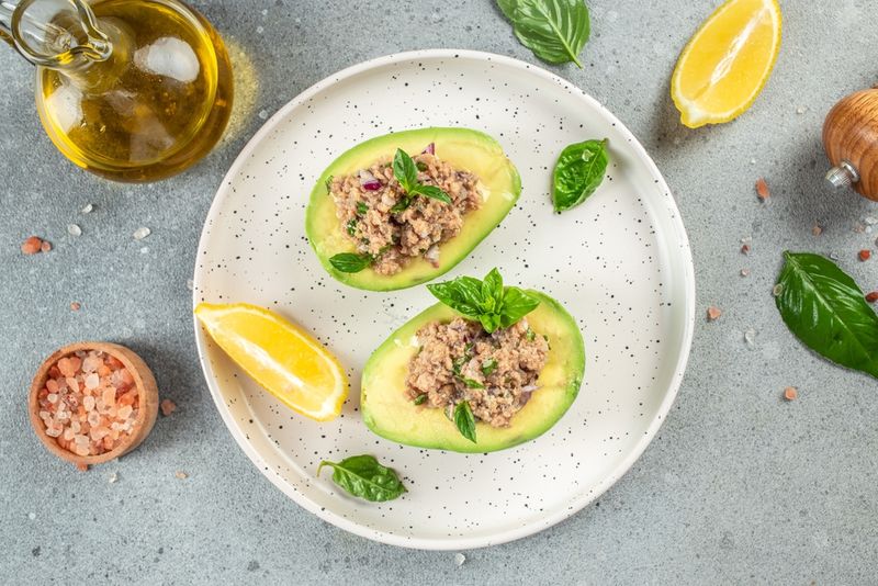 Tuna-Stuffed Avocados