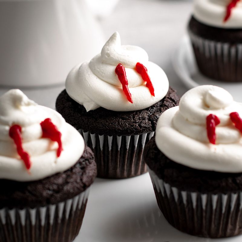 Vampire Bite Cupcakes