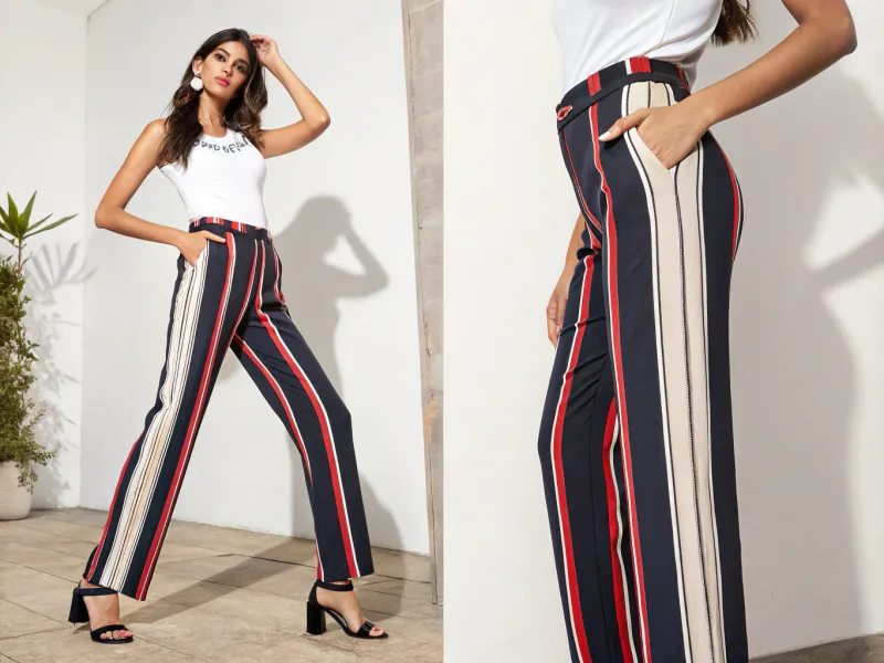 Vertical Seams And Side Stripes Create Optical Magic