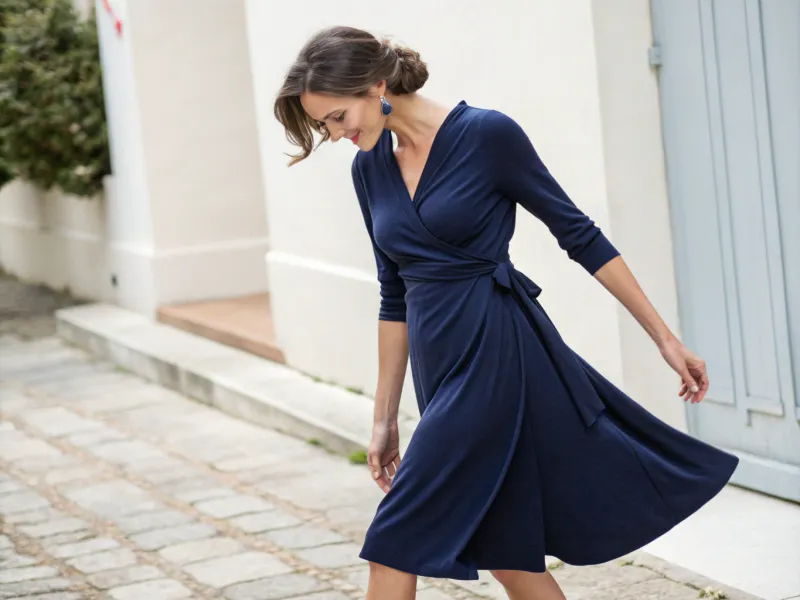 Wrap Dresses with Strategic Ties