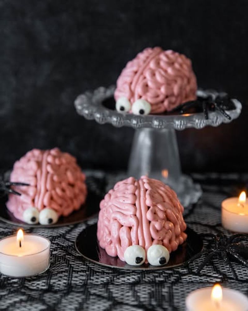 Zombie Brain Cupcakes