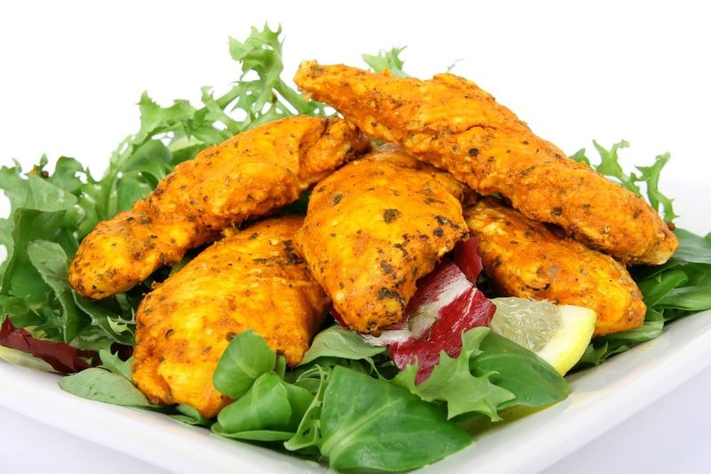 Air-Fryer Chicken Nuggets with Side Salad