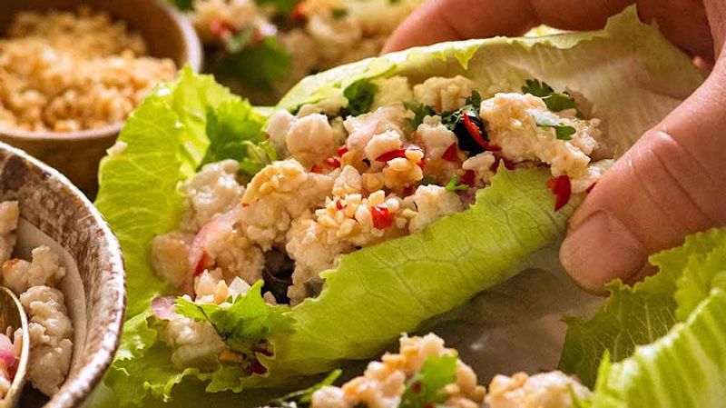 Asian-Inspired Ground Beef Lettuce Wraps