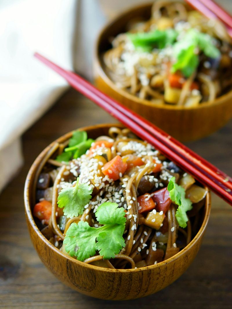 Asian Noodle Salad with Sesame Dressing