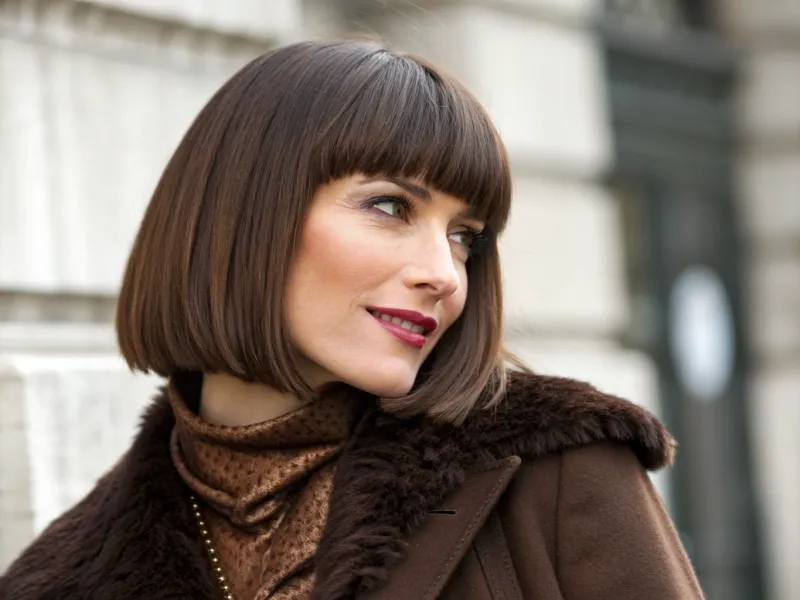 Blunt Cut with Bangs