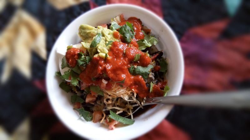 Burrito Bowl with Rice, Beans & Salsa