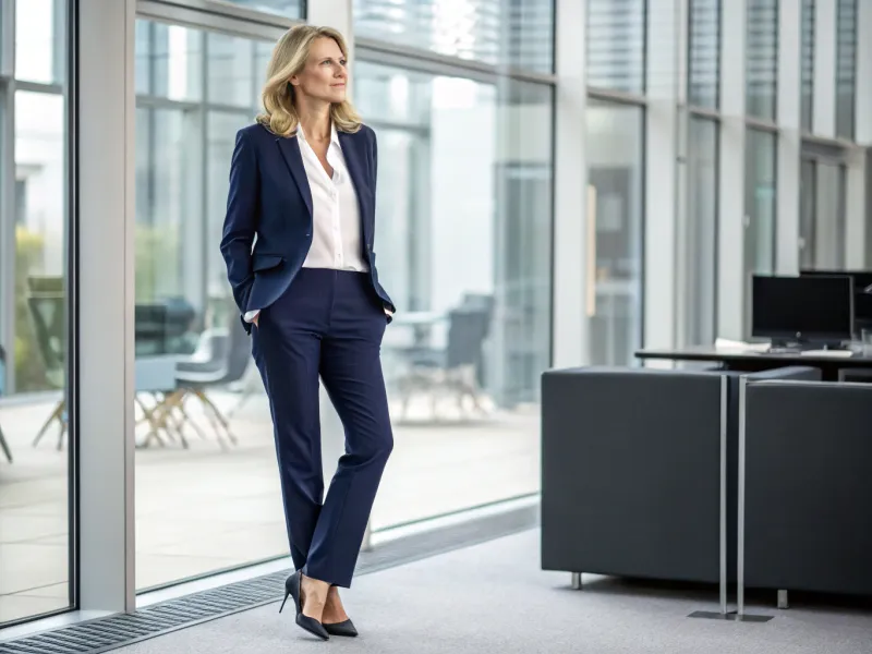 Classic Blazer with Tailored Trousers