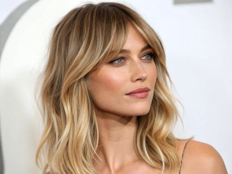 Collarbone Cut with Curtain Bangs