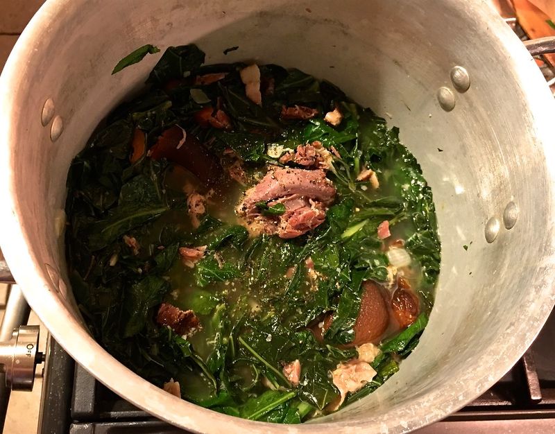 Collard Greens with Smoked Ham Hocks