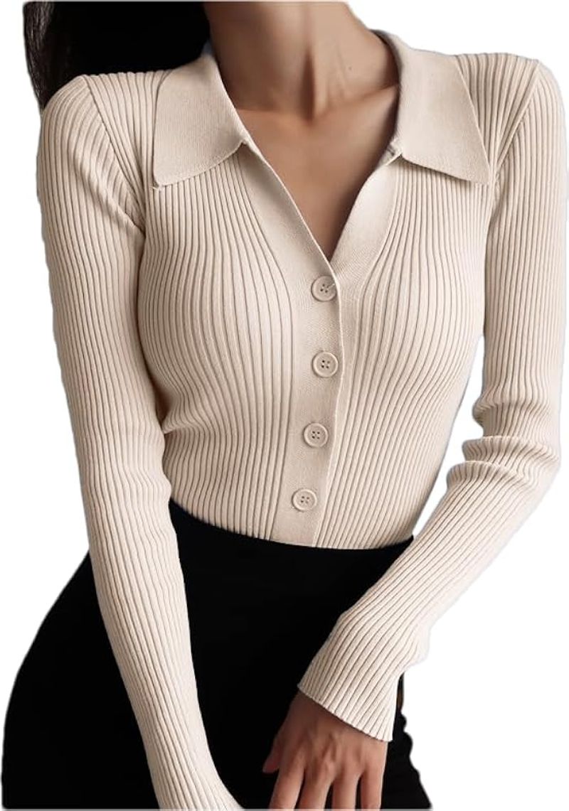 Collared Polo-Style Sweater