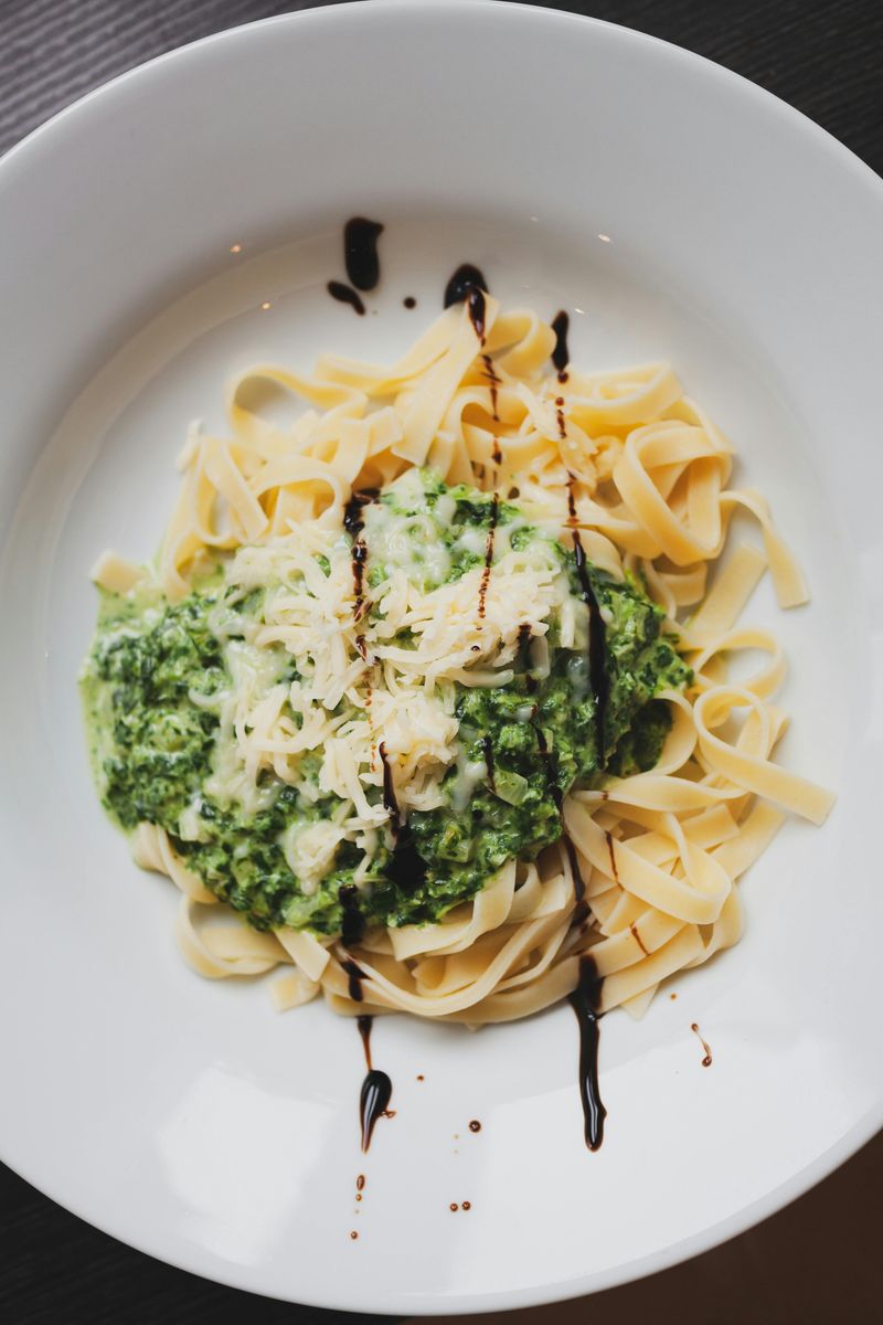 Creamy Spinach Parmesan Pasta with Frozen Spinach