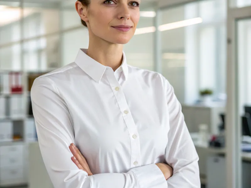 Crisp White or Light-Neutral Button-Down