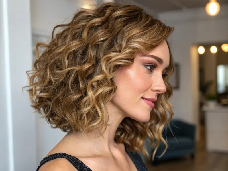 Curly Lob with Angle