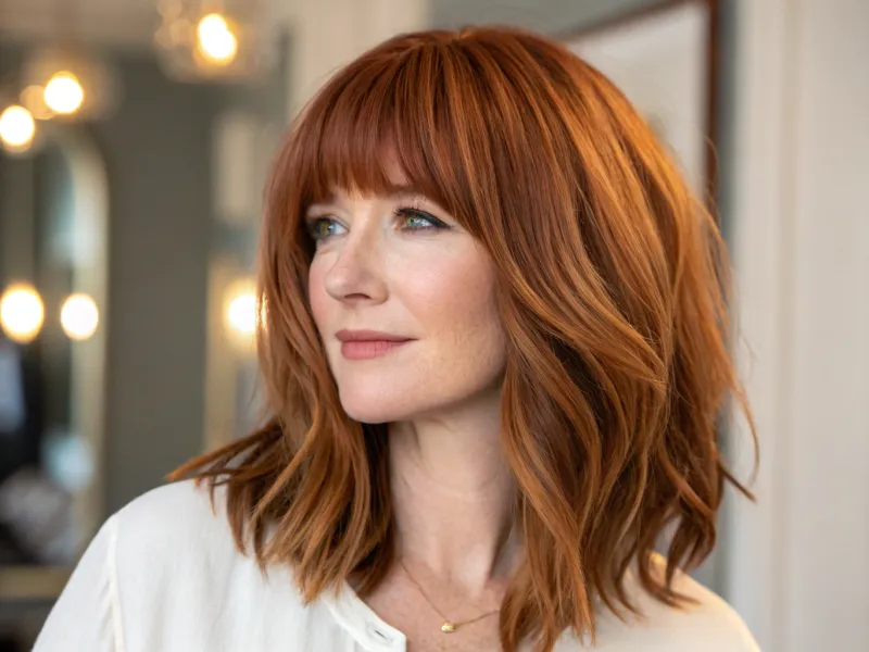 Curtain Bangs with Layers